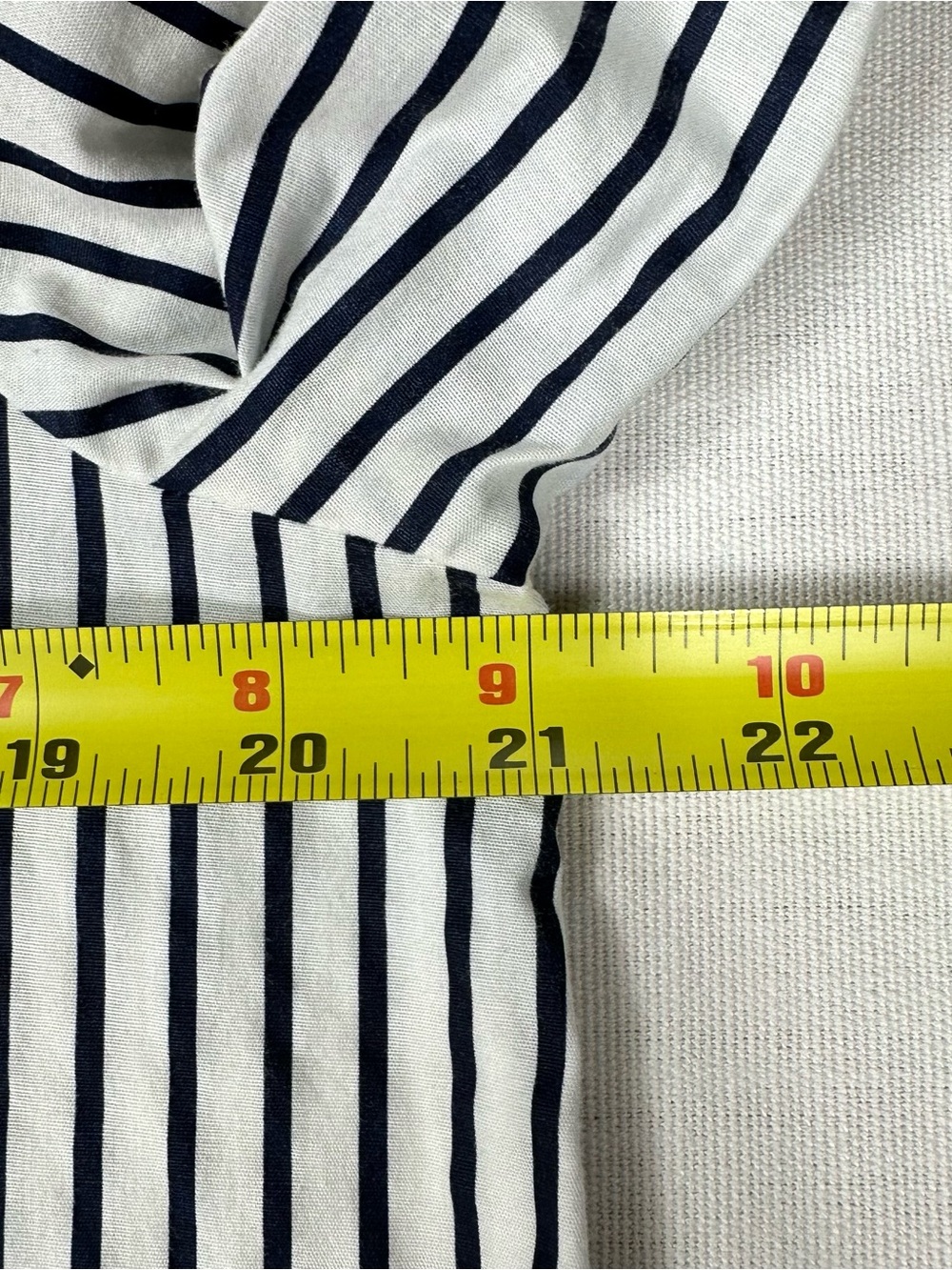 Zara Basic Striped High Low Tunic Button Front Blouse Shirt Size L Blue White - Picture 13 of 14